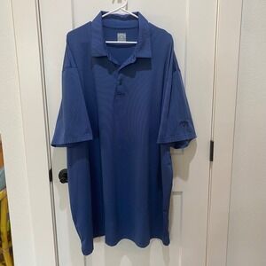 Callaway Men's Opti-dri Short Sleeve Polo Shirt. 3XLT. Navy Blue Stipes.
